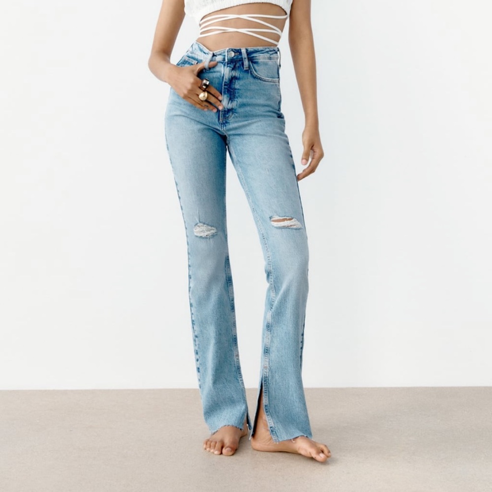 Zara slit jeans